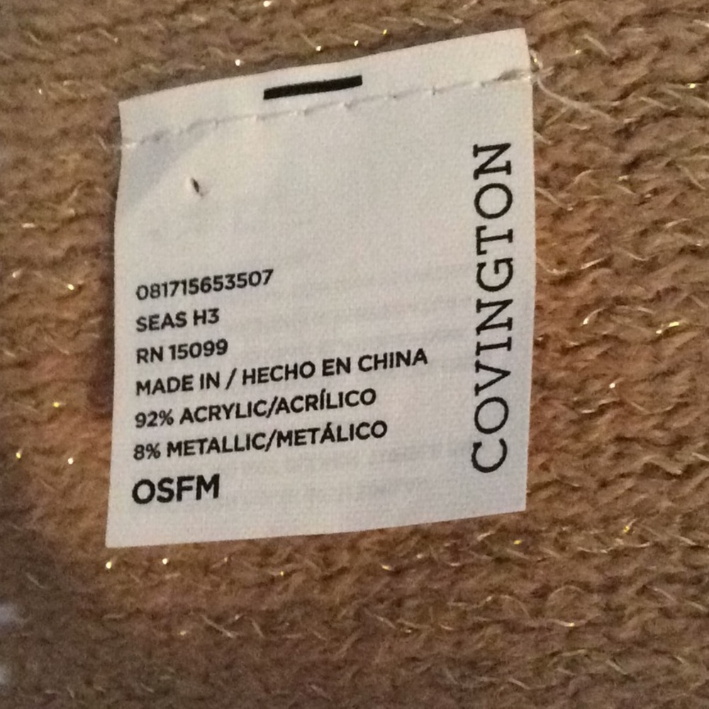 Metallic leopard print acrylic scarf - Picture 4 of 4